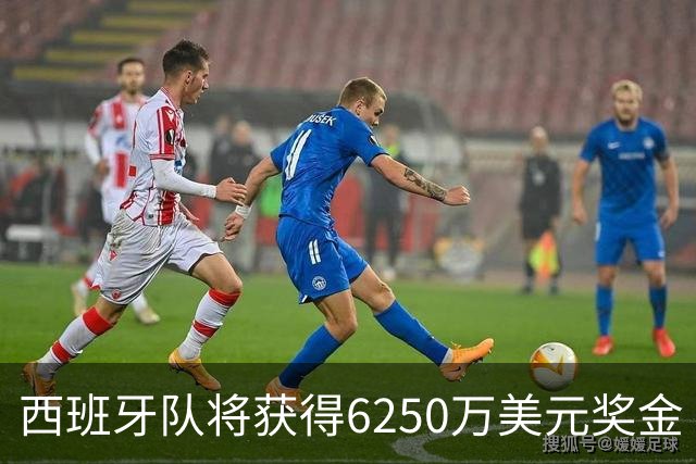 西班牙队将获得6250万美元奖金 每位球员将分得约88万美元